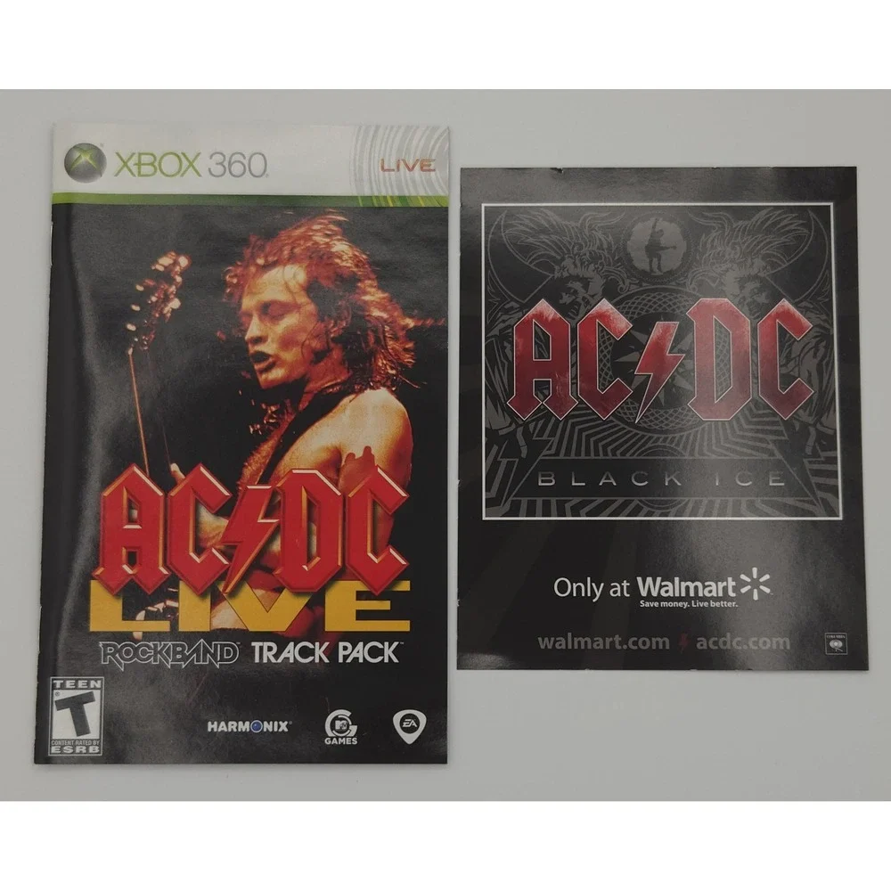 AC/DC Live Rock Band Track Pack - Xbox 360 - CIB w/ Manual & Insert - Tested